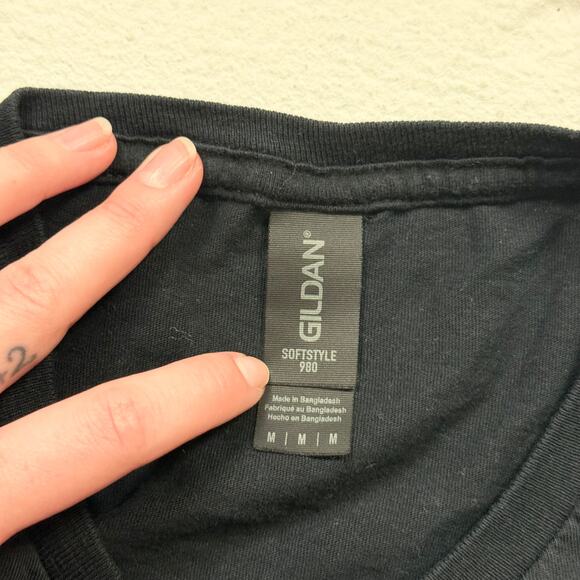 Babe’s Chicken Rhinestone Logo Black Graphic T-Shirt, Size Medium - Picture 4 of 6